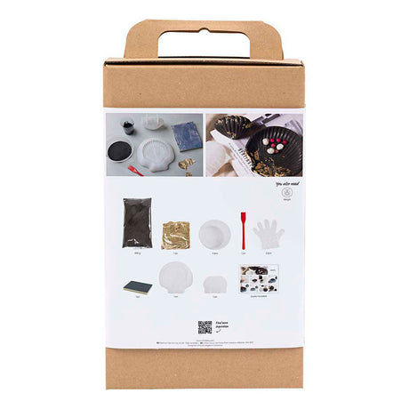 Creativ Company Hobby-Set Kunstharzguss, Muschel, Schwarz, Gold, 1 Box
