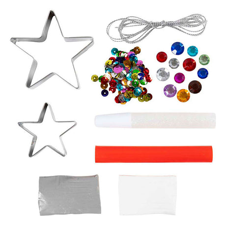 Creativ Company Mini-Hobby-Set Bildhauerei, Sterne, Silber, Weiß, 1 Box