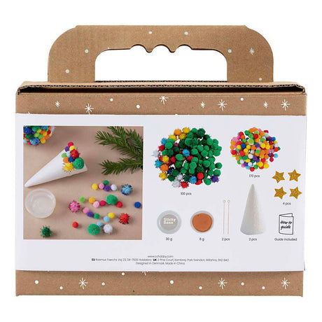 Creativ Company Mini-Hobby-Set Dekoration, Weihnachtsbaum, verschiedene Farben, 1 Box