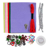 Creativ Company Mini-Hobby-Set Dekoration, Weihnachtsdekoration aus Filz, verschiedene Farben, 1 Box