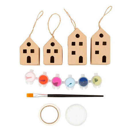 Creativ Company Mini-Hobby-Set Dekoration, Häuser, bunt, 1 Box