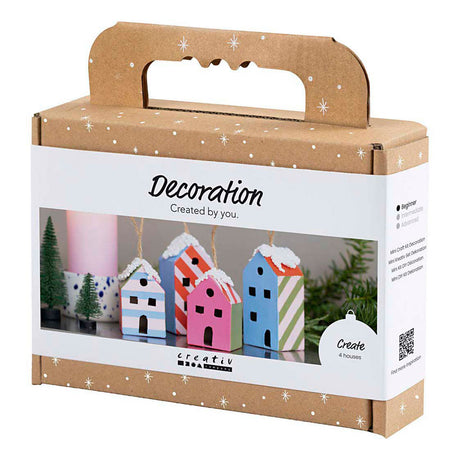 Creativ Company Mini-Hobby-Set Dekoration, Häuser, bunt, 1 Box