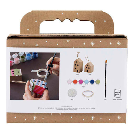 Creativ Company Mini-Hobby-Set Dekoration, Häuser, bunt, 1 Box