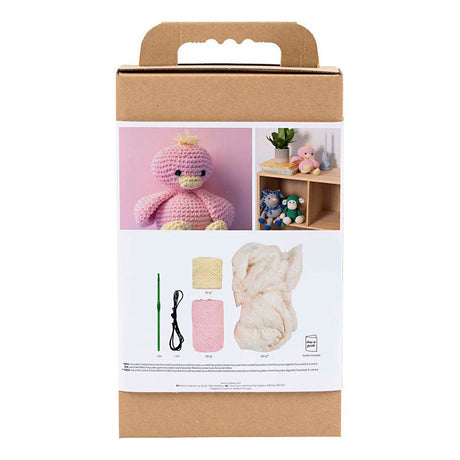 Creativ Company Hobby-Set Amigurumi, Entlein, hellrosa, hellgelb, 1 Box