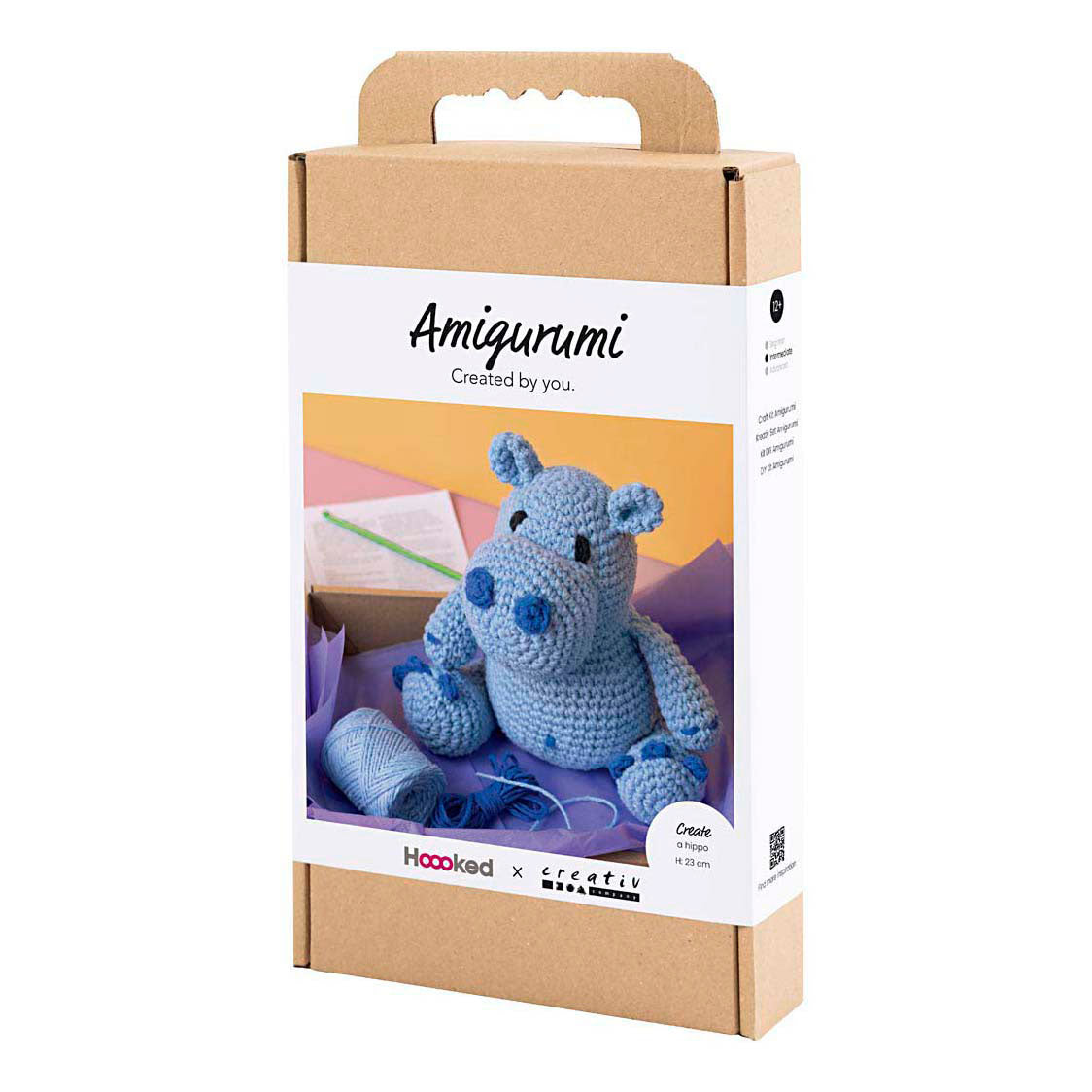 Creativ Company Hobby-Set Amigurumi, Nilpferd, Blau, Hellblau, 1 Box