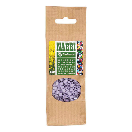 Nabbi-Bioperlen von , Größe 5x5 mm, Lochgröße 2,5 mm, mittel, lila, 1000 Stück 1 Box