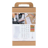Creativ Company Hobby-Set Stickerei, Socken, weiß, 1 Box