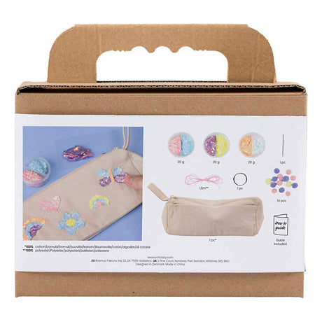Creativ Company Mini-Hobby-Set Dekoration, Federmäppchen, Pastellfarben, 1 Box