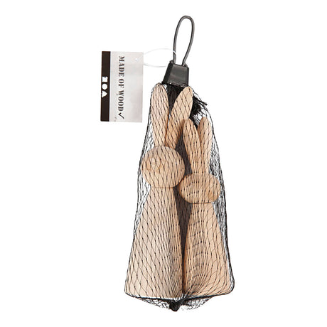 Creativ Company Holzhasen, H: 12+14 cm, T: 3,5+4 cm, 2 Stück 1 Box