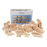 Creativ Company Holztiere, Bauernhof und Safari, H: 3-14,5 cm, Stärke 2 cm, 44 Stück 1 Box