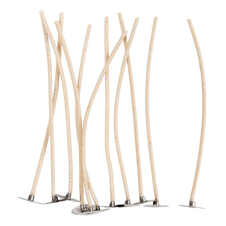 Dochte für Kerzen im Halter, passend für Halter mit einem Durchmesser von 20-65 mm, L: 110 mm, Dicke 2 mm, 10 Stück 1 Box