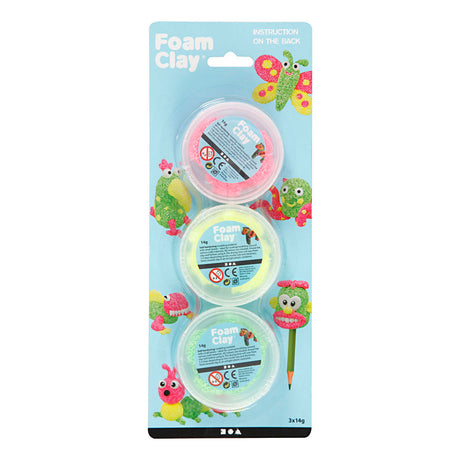 Creativ Company Foam Clay Neon - 3x14gr.