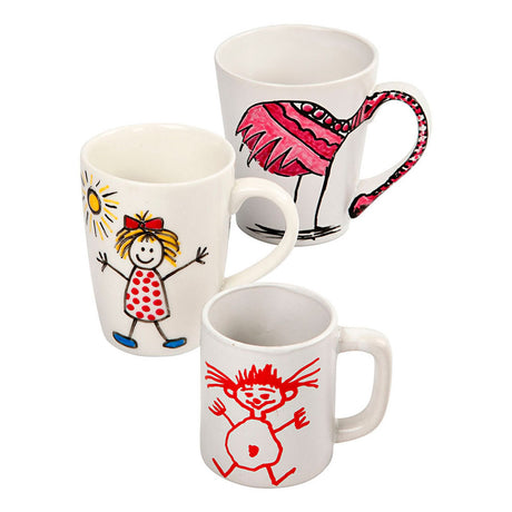 Gruppenset Malbecher, H: 7-10 cm, weiß, 1 Set