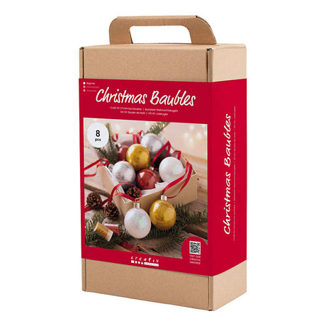 Creativ Company Hobby-Set Weihnachtskugeln, Glitzer, 1 Box