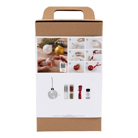Creativ Company Hobby-Set Weihnachtskugeln, Glitzer, 1 Box