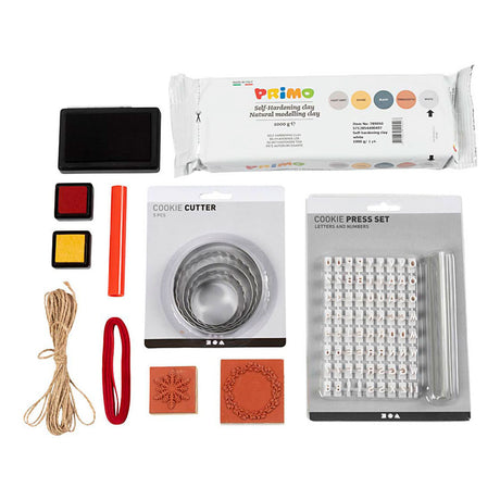 Creativ Company Hobby-Set Weihnachtsschmuck, selbsthärtender Ton, 1 Box