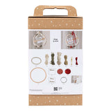 Creativ Company Hobby-Set Makramee, Weihnachtskranz, Moosgrün, Weihnachtsrot, gebrochenes Weiß, 1 Box