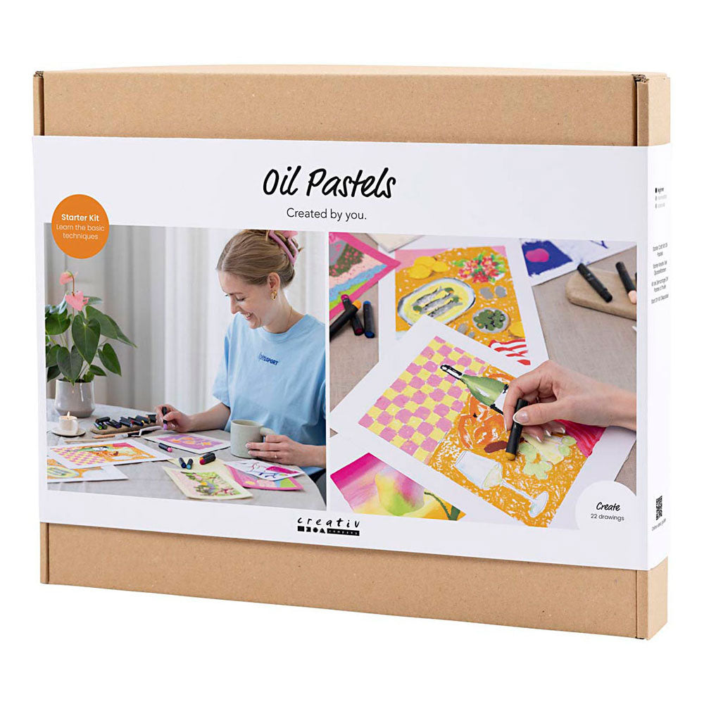 Creativ Company Starter-Hobby-Set Ölpastell, verschiedene Farben, 1 Box