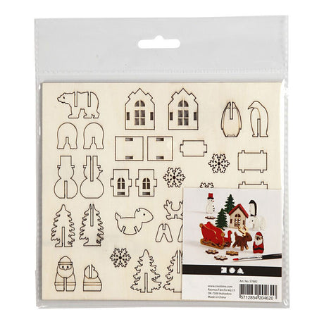 Creativ Company CC DIY Holzfiguren Weihnachten L: 15,5cm B: 17cm