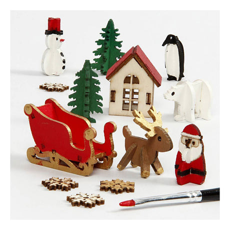 Creativ Company CC DIY Holzfiguren Weihnachten L: 15,5cm B: 17cm
