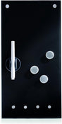 Zeller magnetisch whiteboard 20 x 40 cm - zwart - wandmontage