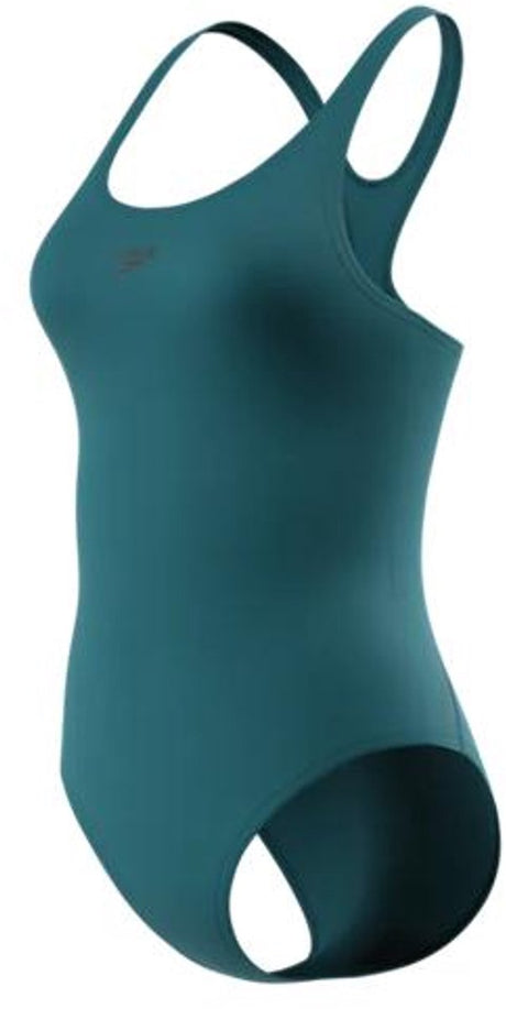 Speedo end+ medalist 1p dames - chloorbestendig sportbadpak dames - kleurvast badpak dames met medalist-rug - zwempak dames volwassenen - groen - 40