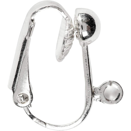 Kreativunternehmen https: www.cchobby.nl Clip-on-earrings-l-16-5-mm-b-1-5-mm-hole size-1-6-mm-silver-platted-6-piece-1-box