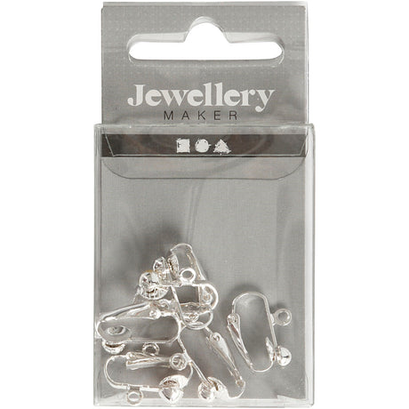 Kreativunternehmen https: www.cchobby.nl Clip-on-earrings-l-16-5-mm-b-1-5-mm-hole size-1-6-mm-silver-platted-6-piece-1-box