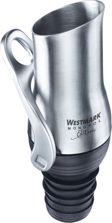 Westmark Ausgießer mit Verschlussmechanismus, Monopol Edition, Edelstahl Silikon, Luca, Silber Schwarz, 61863360