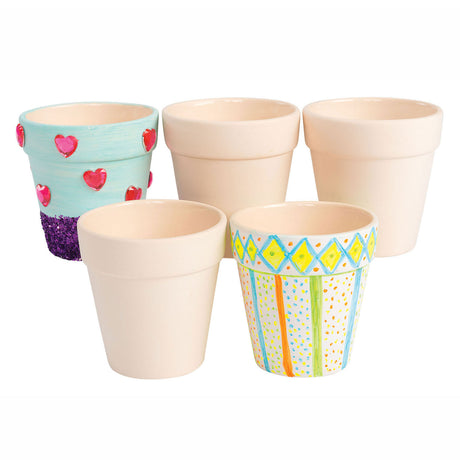Farben – dekorieren Sie Ihren eigenen Keramik-Blumentopf. 12er-Set