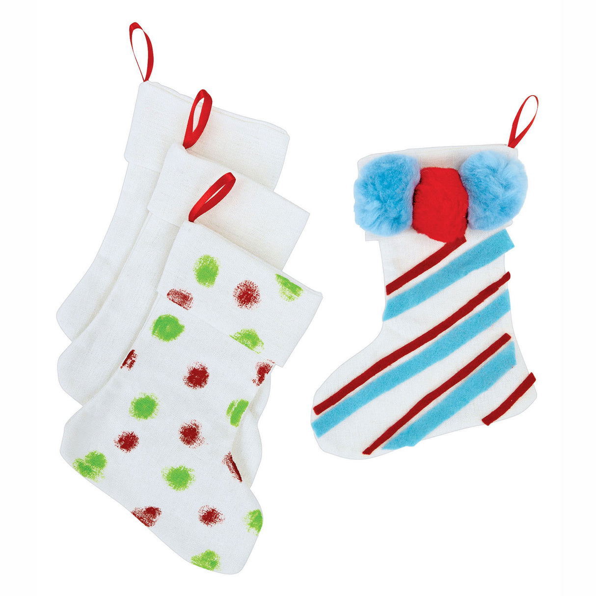 Farben schmücken Ihren eigenen Weihnachtsstrumpf, 12er-Set