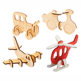 Farbkaufpaket Houten 3D -Fahrzeuge, 4 -Set von 4