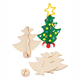 Mit Farben können Sie Ihren eigenen Weihnachtsbaum aus Holz herstellen, 12er-Set