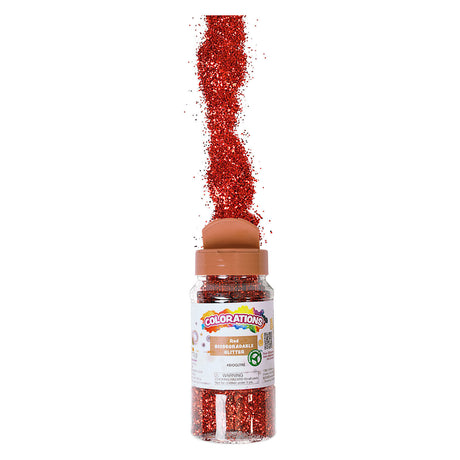 Colorationen – biologisch abbaubarer Glitzer – rot, 113 Gramm