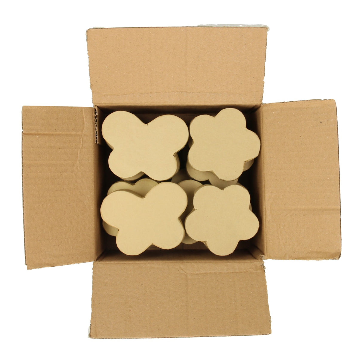 Färbung - Schmetterlings- und Blumenboxen Papier - Maché, 12 -Set von 12