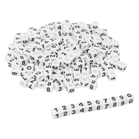 Colorations - number beads, 7mm, 300pcs.