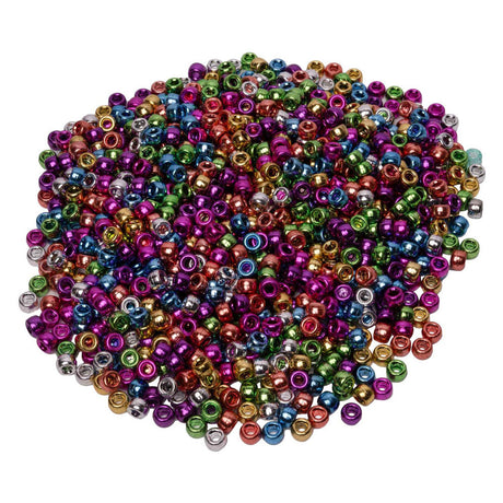 Colorationen - Ponyperlen metallic 6x9 mm, 1000Stk.