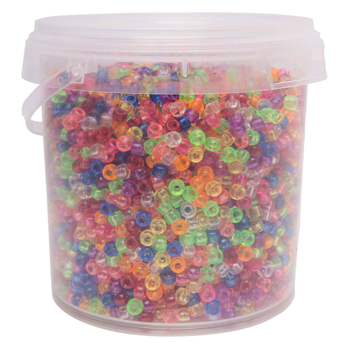 Colorationen - kleine Ponyperlen - transparent, 4 x 6 mm, 500 gr.