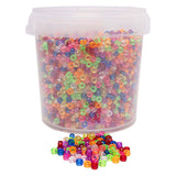 Colorationen - kleine Ponyperlen - transparent, 4 x 6 mm, 500 gr.