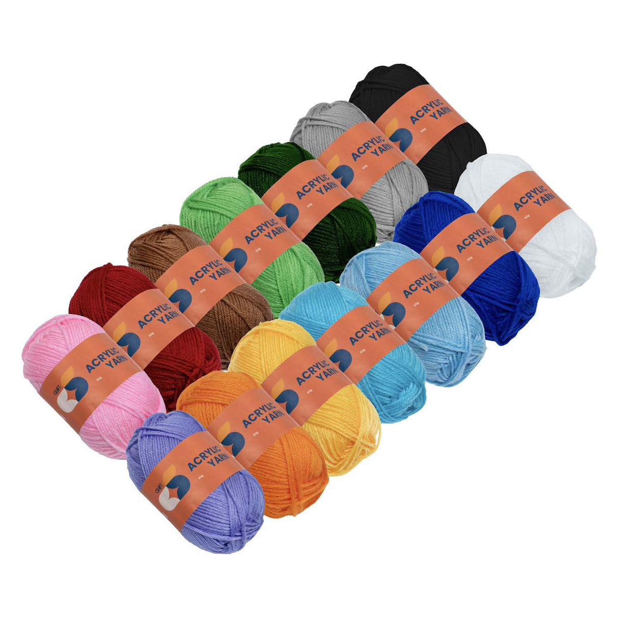 Colorationen – Acrylgarn-Set – 14 Farben – 50 g pro Strang