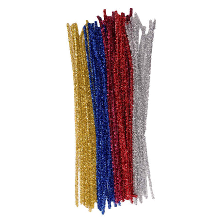 Colorationen - Glitzer-Chenilledraht, 50 Stk.