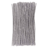 Colorationen - silbermetallischer Chenilledraht, 100 Stk.