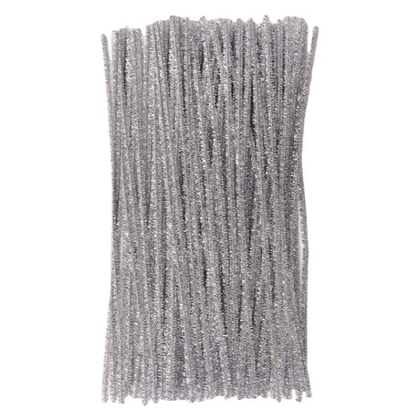Colorationen - silbermetallischer Chenilledraht, 100 Stk.