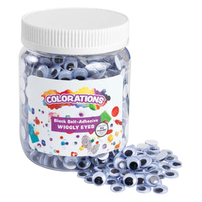 Colorationen - schwarze selbstklebende Kulleraugen, 1000 Stk.