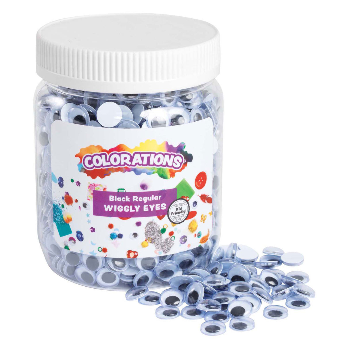 Colorationen - schwarze Kulleraugen im Topf, 1000 Stk.