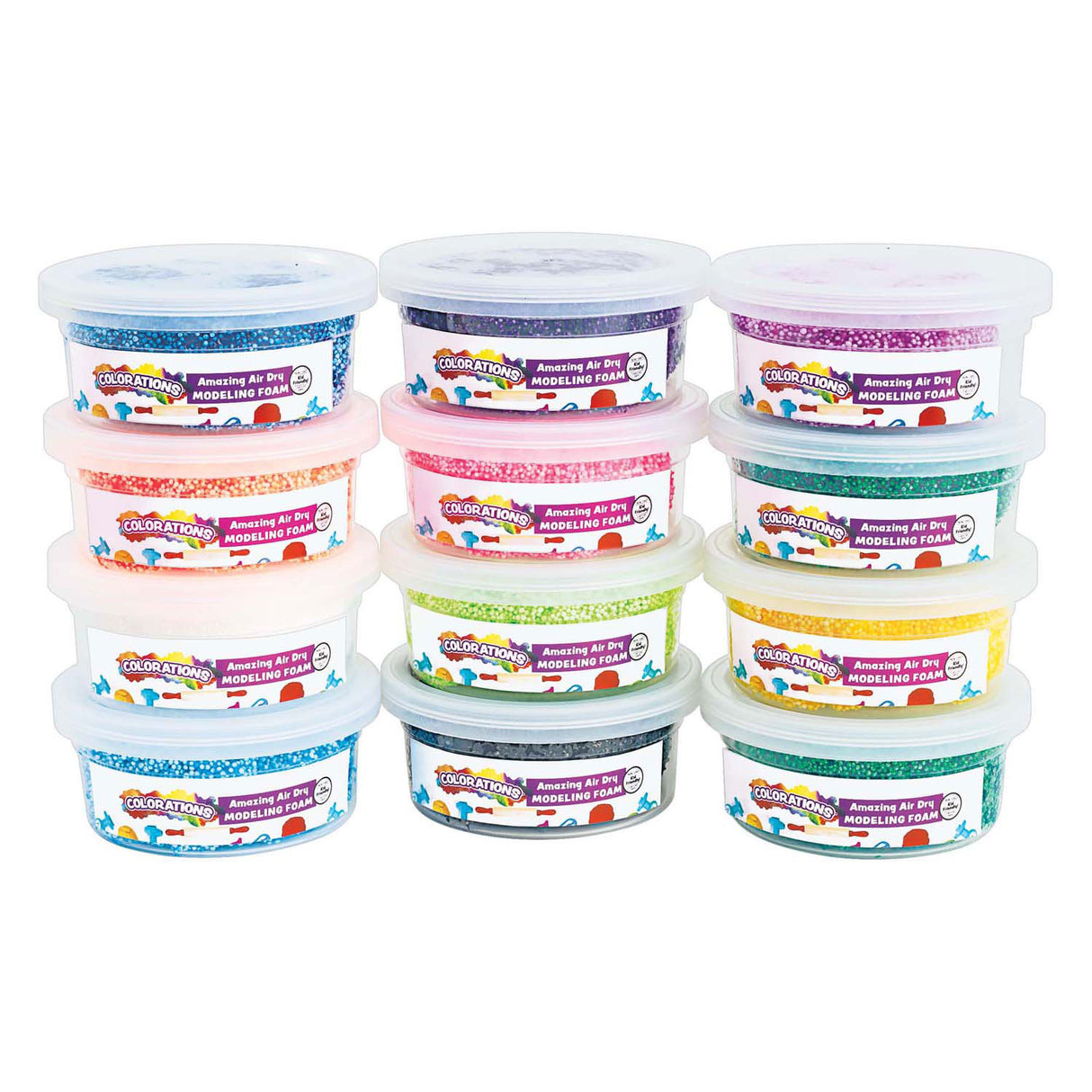 Colorationen - farbiger Schaumton, 12 Stk.