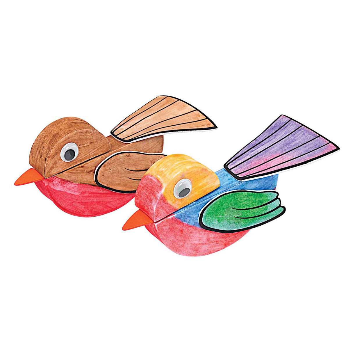 Malvorlagen - Vogel-Bastelset, 12-tlg.