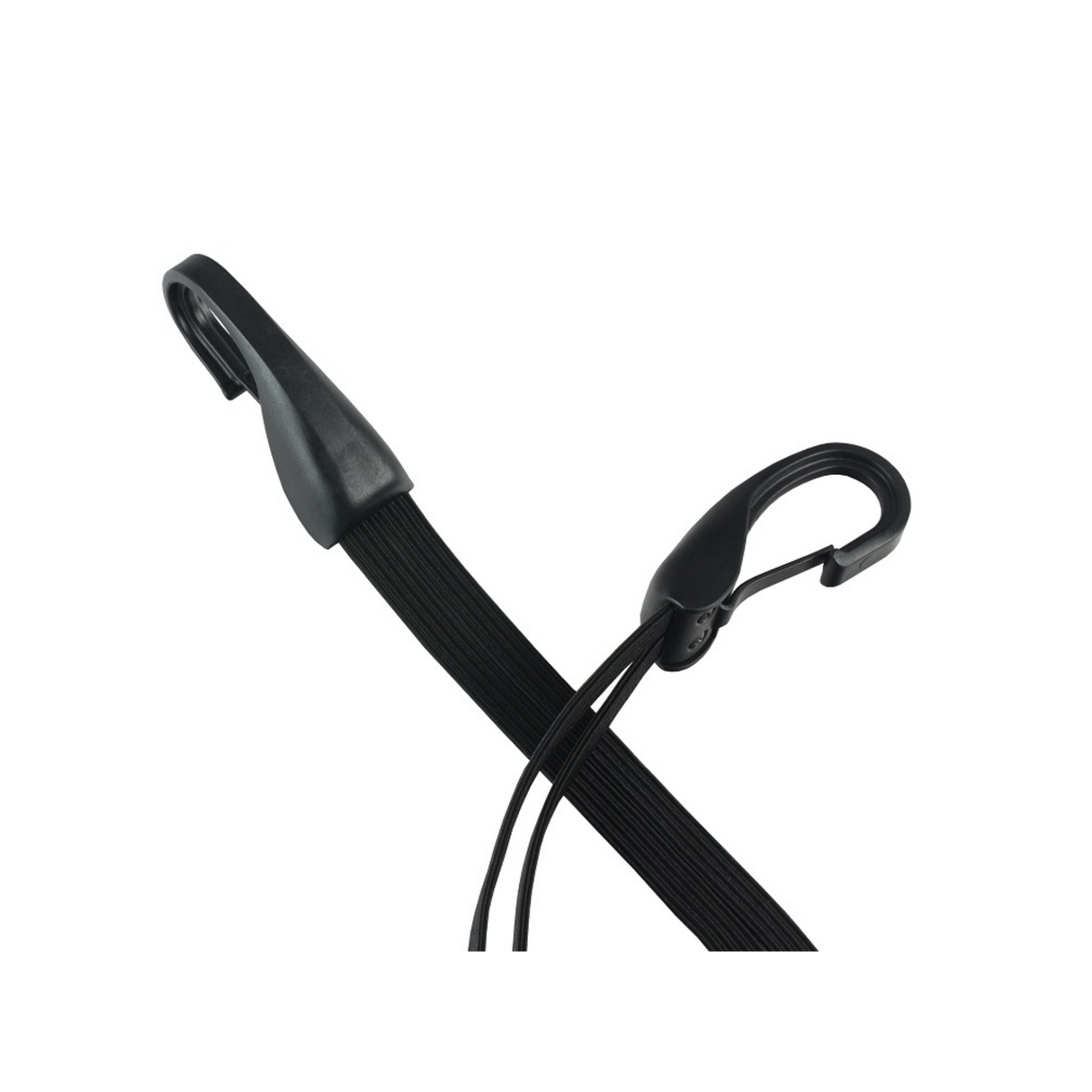 Widk Snelbinder mit großartigem Sicherheitshaken und 4 Reifen. Schwarz 57 cm