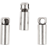 Creativ Company Endkappen, L: 8 mm, D 2 mm, versilbert, 10 Stück 1 Box