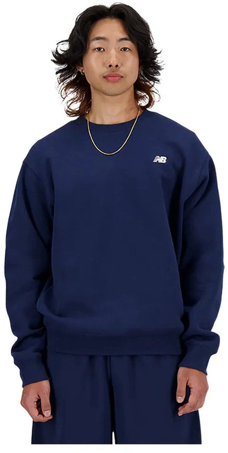 New Balance Sport Essentials Fleece Crew Herrenpullover – Marineblau